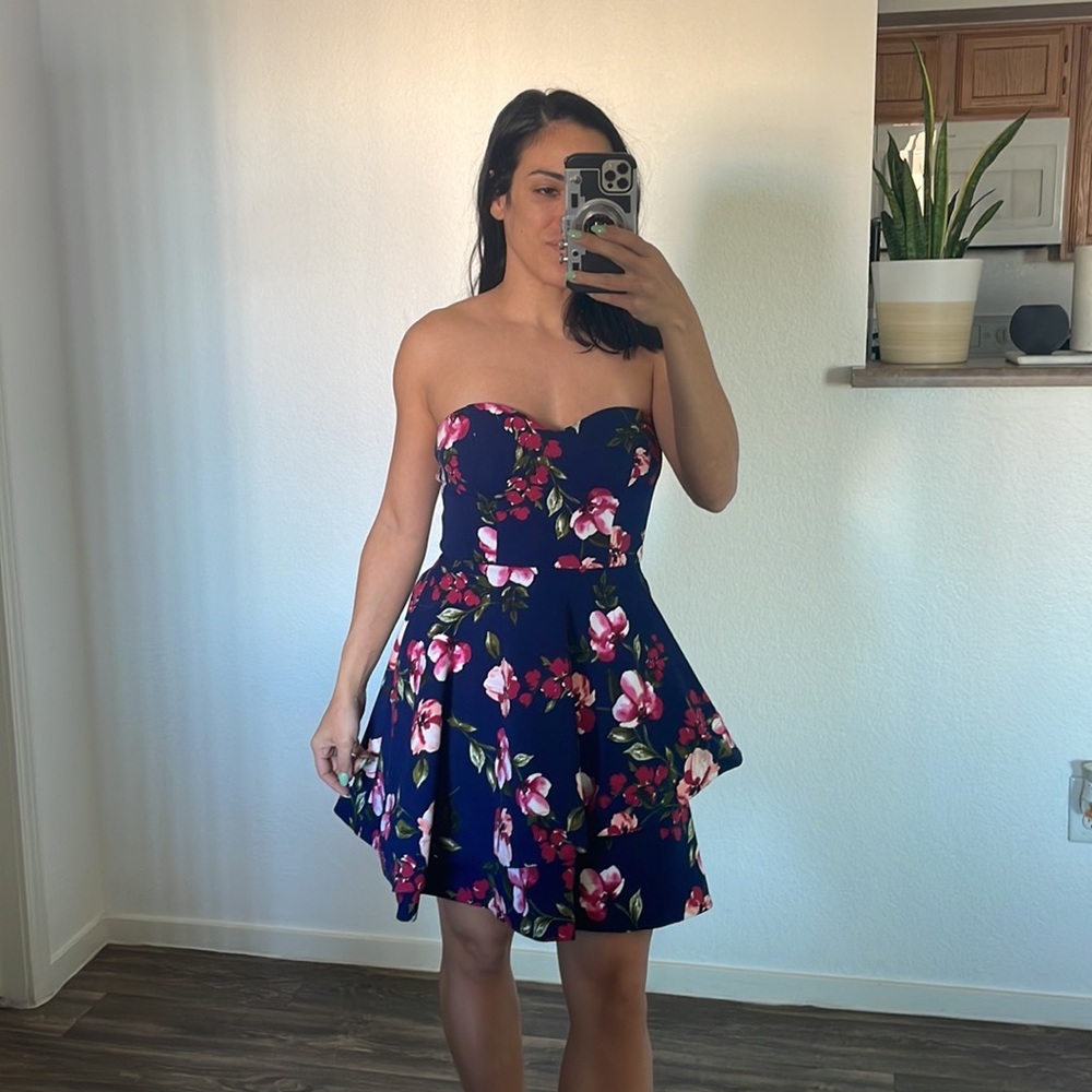 B Darlin Strapless Fit & Flare Dress Size 5 JR